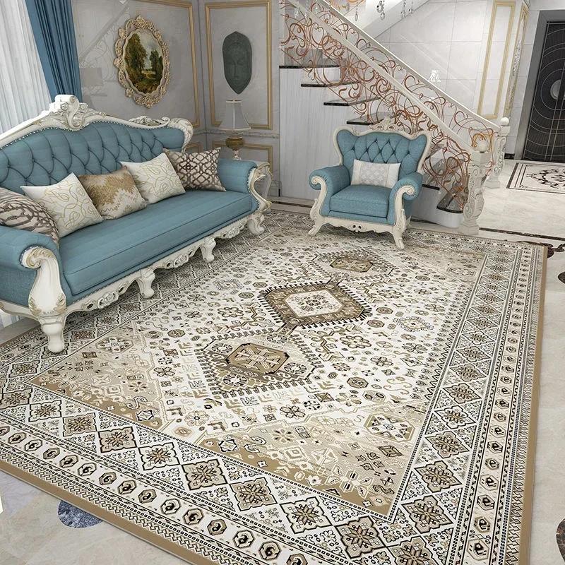 Retro Persian Style Living Room Luxury Decoration Carpet Rugs for Bedroom Hotel Large Area Carpets Lounge Rug Home Decor Mat