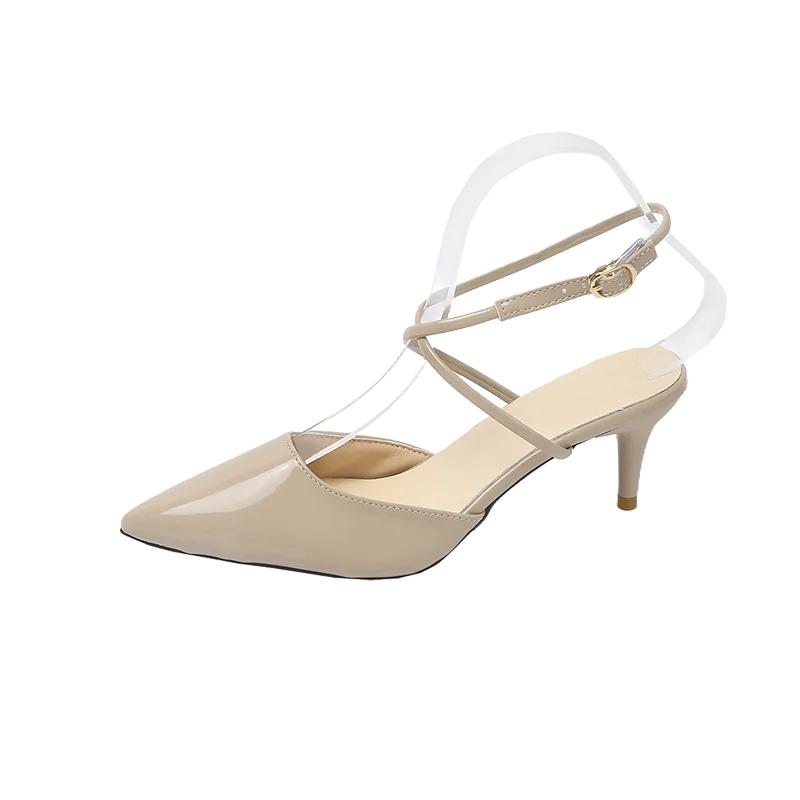 Sandales Femmes à Talons Fins Bout Pointu Polyvalentes Décontractées 2026 Mode Été Design de Niche à Lacets/à Enfiler Sandales de Ville Femmes