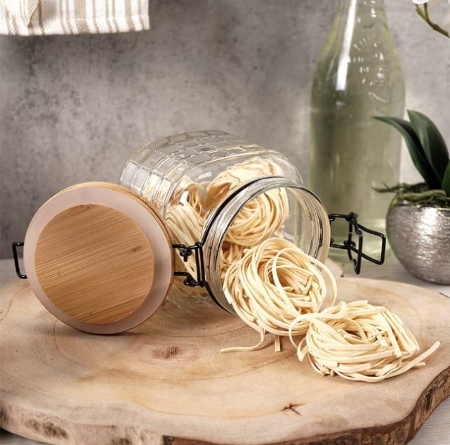 Jar with Bamboo Lid - Universal Storage Container