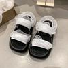 Lace Lace One-word Drag Women's Summer New Thick-soled Retro Outer Slippers Heightened Small Cool Slippers