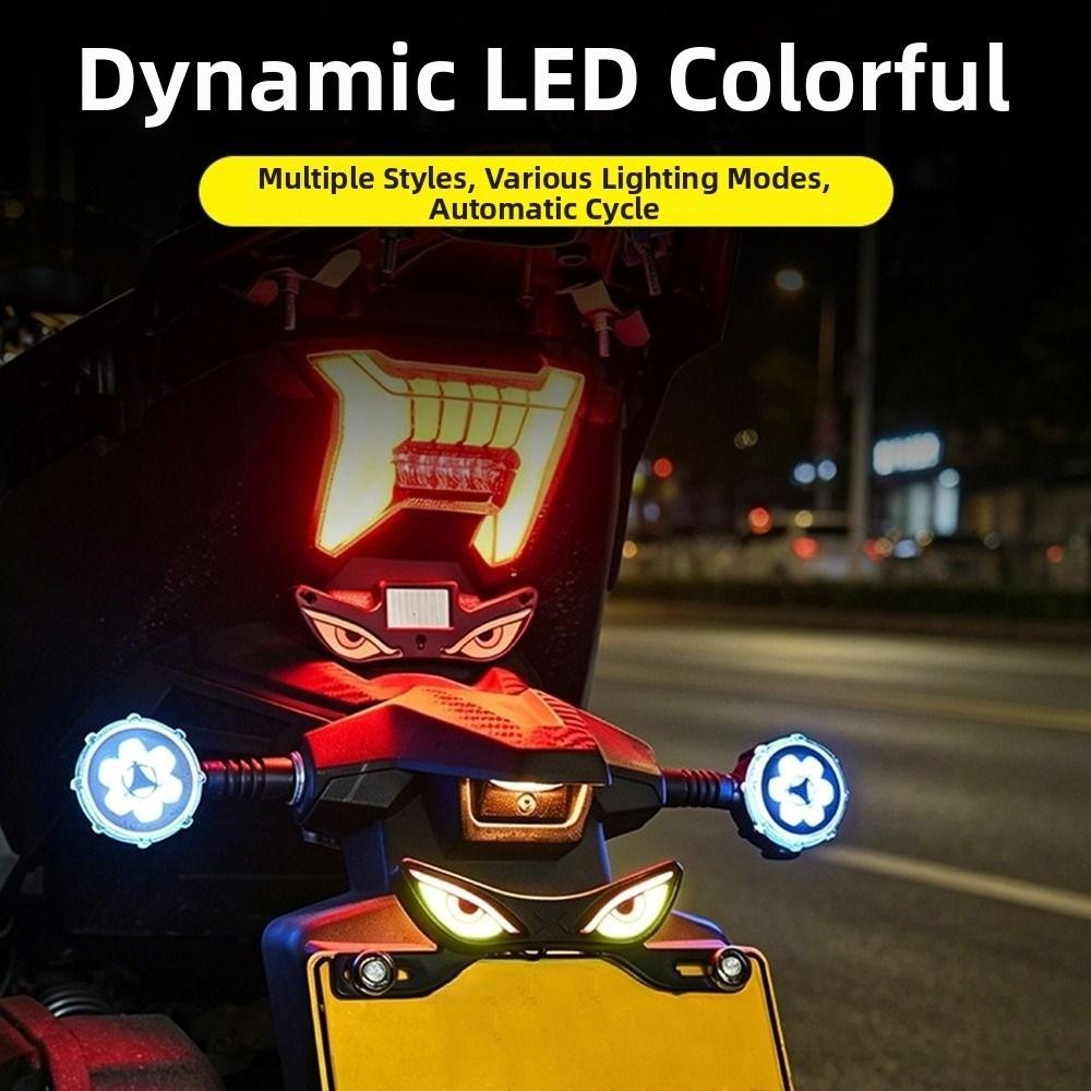 Strobe Mode Motorcycle Led Demon Eye Light Eye Turn Signal Light Car Decorative Tool