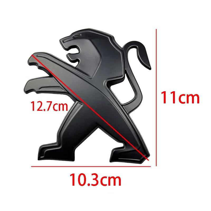 2026 Horká nálepka na auto pro Peugeot 307 407 306 508 408 308 406 5008 3008 5008 10,3x11cm Kovová slitina Přední emblém auta Zadní kufr Ba