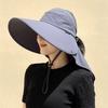 Women Anti UV Sunshade Shawl Cap Detachable Wide Brim Visor For Outdoor Sports Beach Travel Accessory
