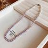 Vintage French Pearl Necklace Geometric Style For Women Elegant Jewelry Accessory