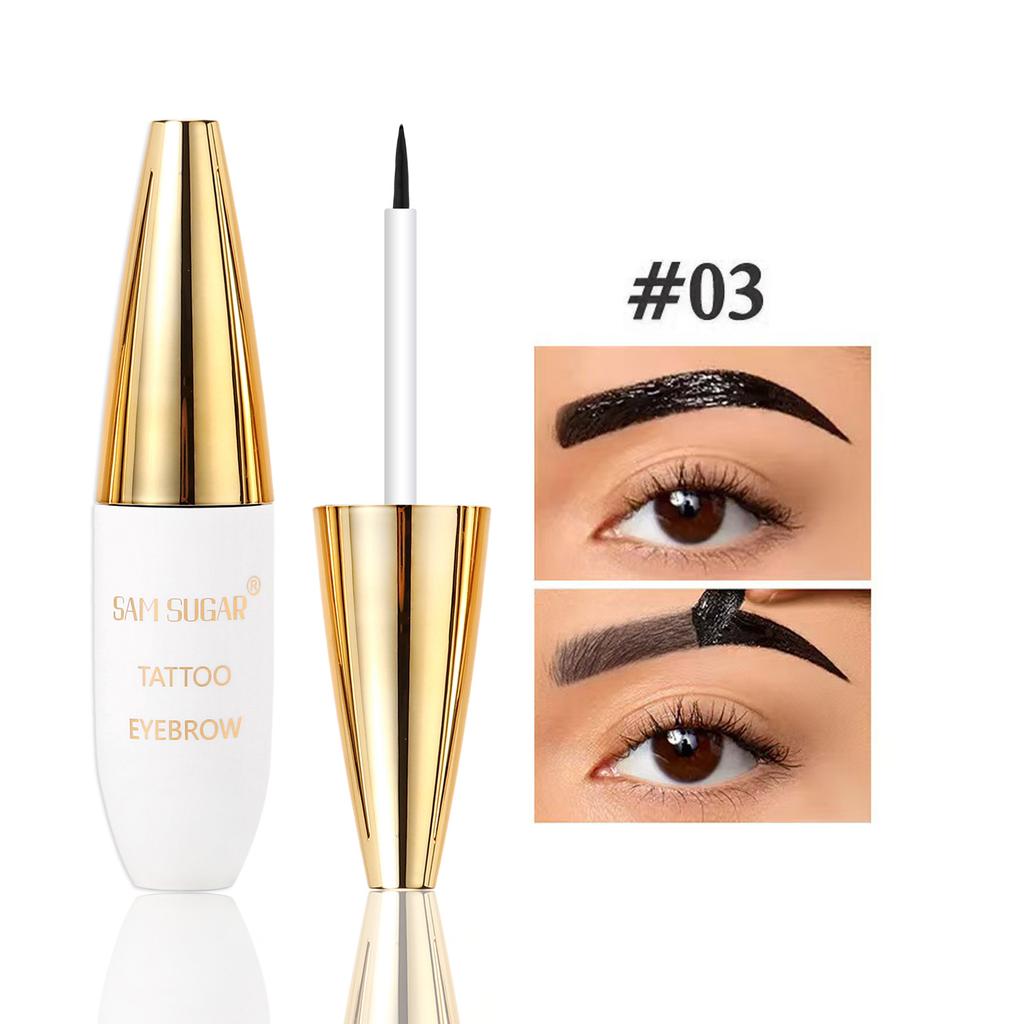 SAM SUGAR Tear-Off Eyebrow Glue Natural Dye Waterproof Lasting Fasting-Dry One-Step Coloring Tint Liquid Cosmetic Tattoo Eyebrow