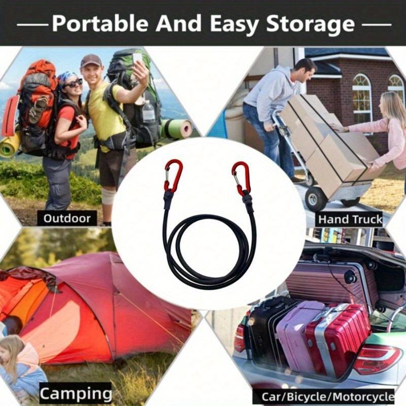 2 Stuks 24 Inch Premium Rubberen Heavy Duty Strap Sterk Elastisch Touw Voor Buiten Tent Kampeeraccessoires