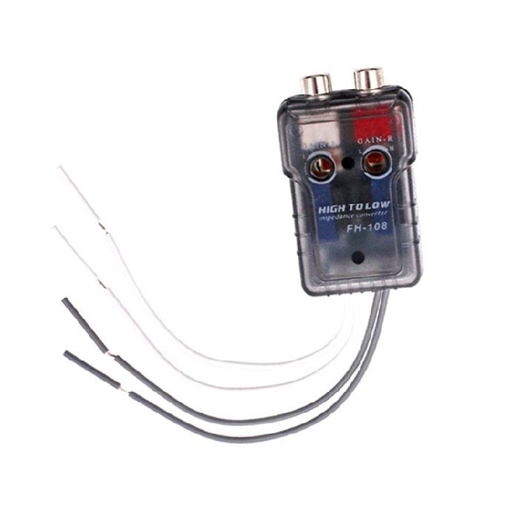 Adjustable Line Output Converter High to Low Level RCA Adapter Amplifier Audio