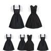 Costume Dirndl Bavarese Vintage con Vita Elastica e Maniche a Bolla per Occasioni Festive