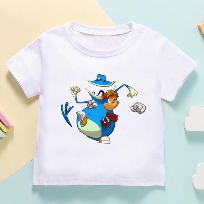 Rayman Legends Adventures Game Print Cartoon Kids T shirt Girls Summer Tops Baby Boys Clothes Children Short Sleeve
