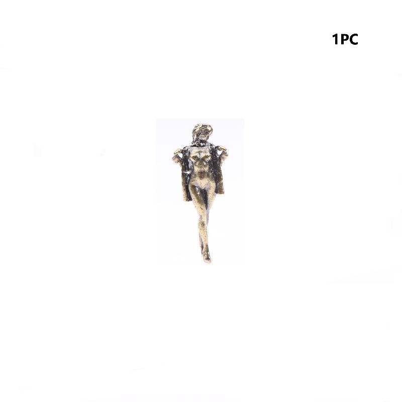 Retro Messing Schönheit Weibliche Puppe Figur Modell Sexy Schönheit Statue Kreatives Handwerk Schreibtischornament Büro Heimdekoration Geschenk