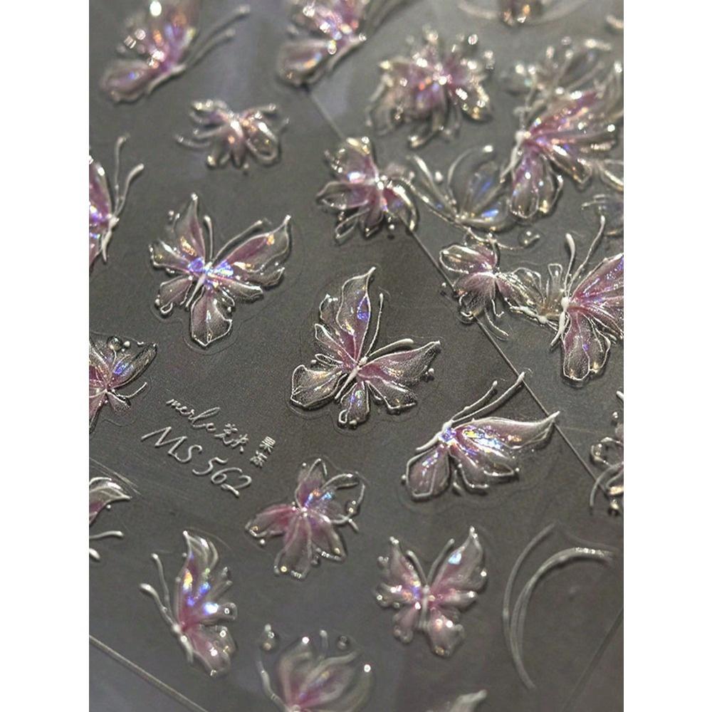 

Beautizon Nailartlab 1 шт. 5D наклейка-шарм для ногтей в виде бабочки, голографическая, для DIY-арта, в стиле Y2K, украшение для нейл-арта, наклейка MS562 разноцветный