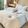 Thickened Milk Fleece Four-Piece Double-Sided Fleece Quilt Cover Solid Color Bed Sheet Mattress Quilt Cover Dormitory Bedding
