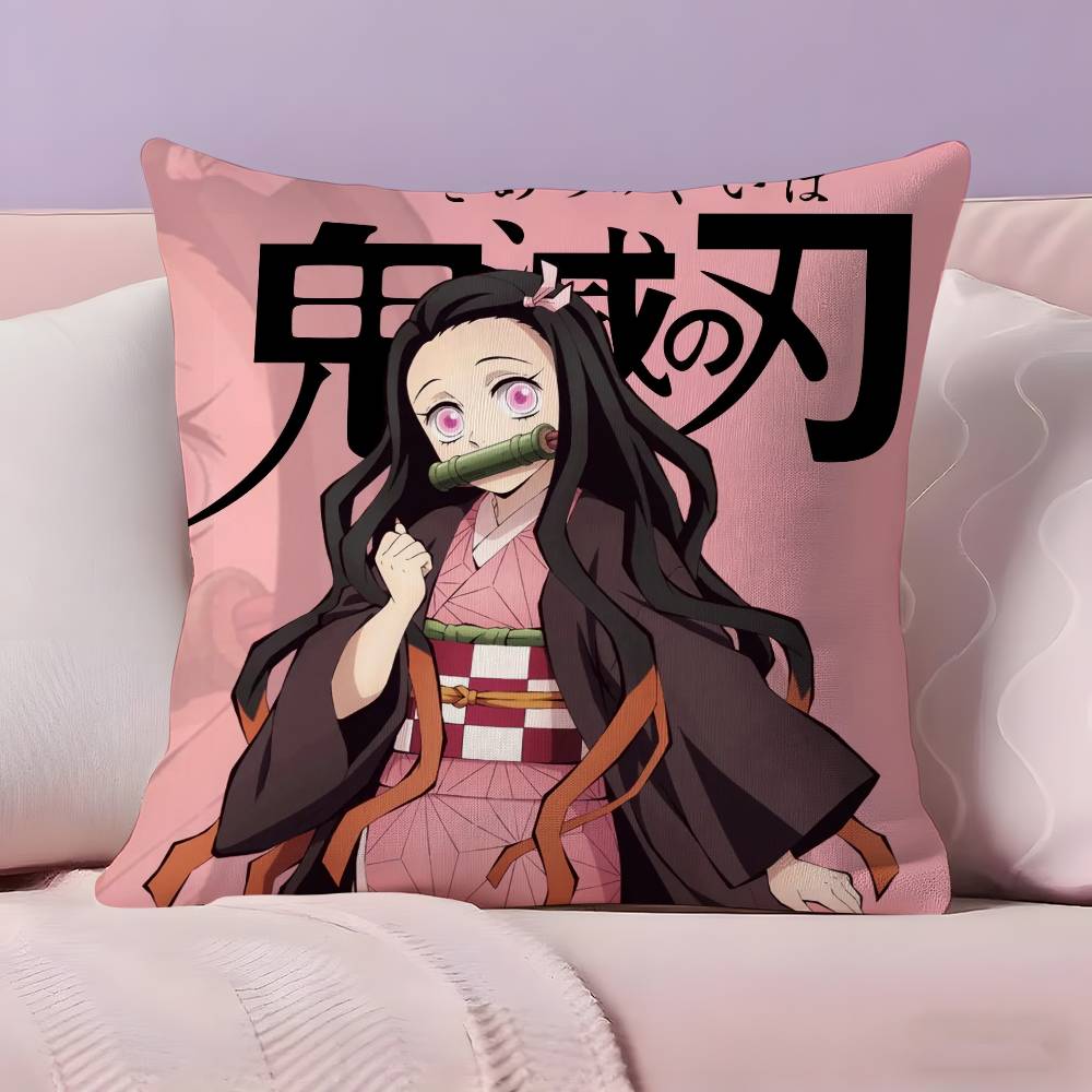 Hot Anime D-Demon-S Slayer Pillow Case Pillowcase Ultra Soft Skin Friendly Fabric Cloud Like Comfort & Concealed Zipper