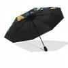 1pc Colorful Peacock Feather Auto-Open Close Umbrella - Portable Folding Design with 8-Bone Iron Frame, Outdoor, Gift for Fans, Travelers, Daily Use.J