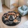 Bulldog pattern round rug,Carpet Rug for Living Room Bedroom Sofa Playroom Decor,Non-slip Floor Mat,Holiday Gifts and Birthday Gifts