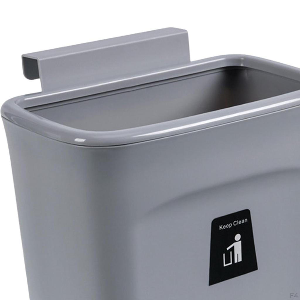 Lixeira Compacta para Cozinha com Tampa Segura, Solução de Armazenamento para Armário de Porta