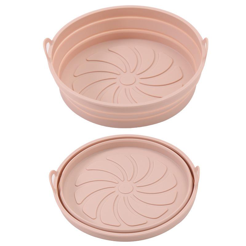 Foldable Silicone Baking Pan & Mat - Round/Square, Universal for Air Fryer/Oven, Food Grade