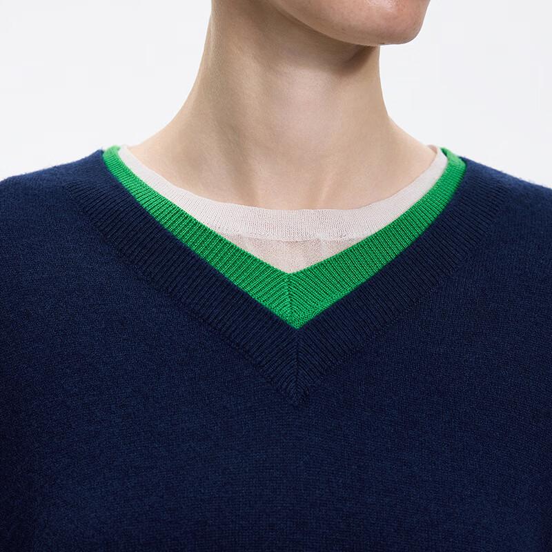 JNBY Autumn Cashmere Wool V-Neck Pullover