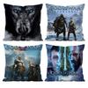 Anime G-God of W-War Ragnarok Pillow Case Anti-dustmite Pillowcase Invisible zipper silky short plush Sofa cushion cover