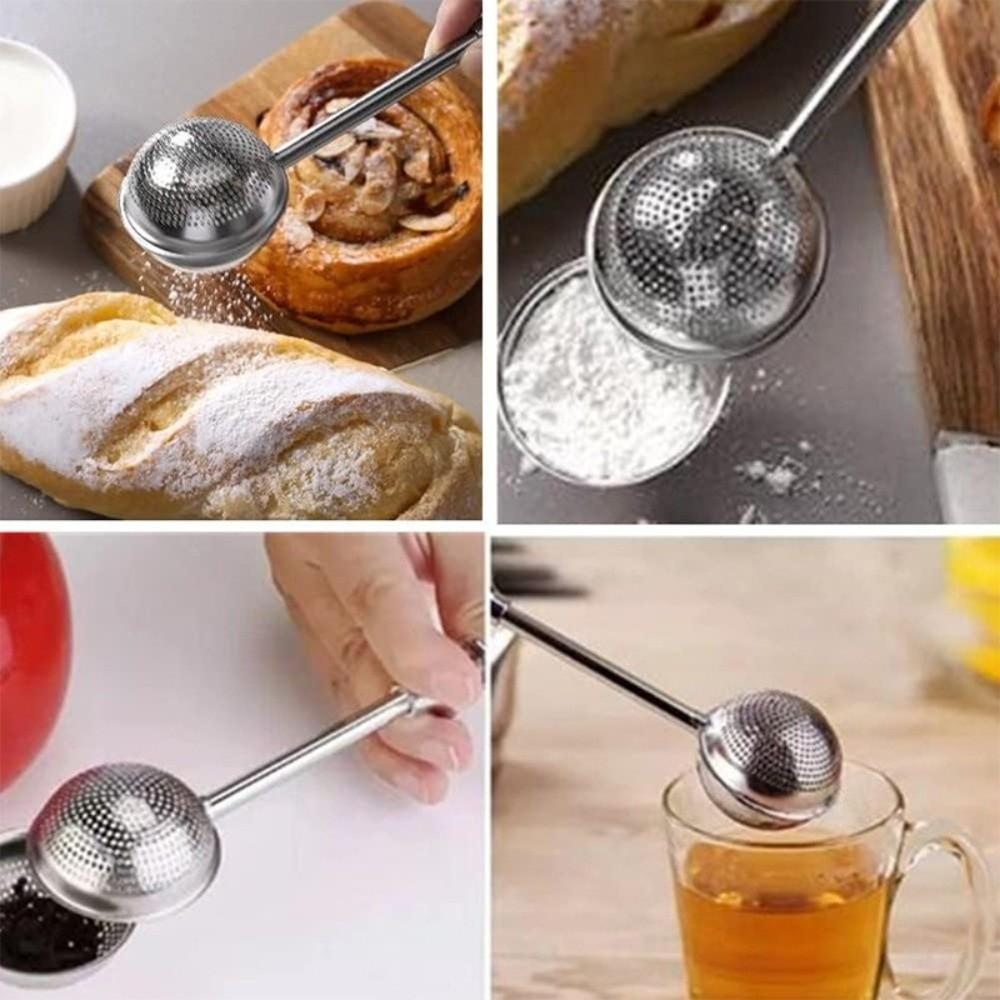 304 Stainless Steel Tea Infuser Multi-Purpose Flour Sieve Creative Tea Strainer Home Kitchen
