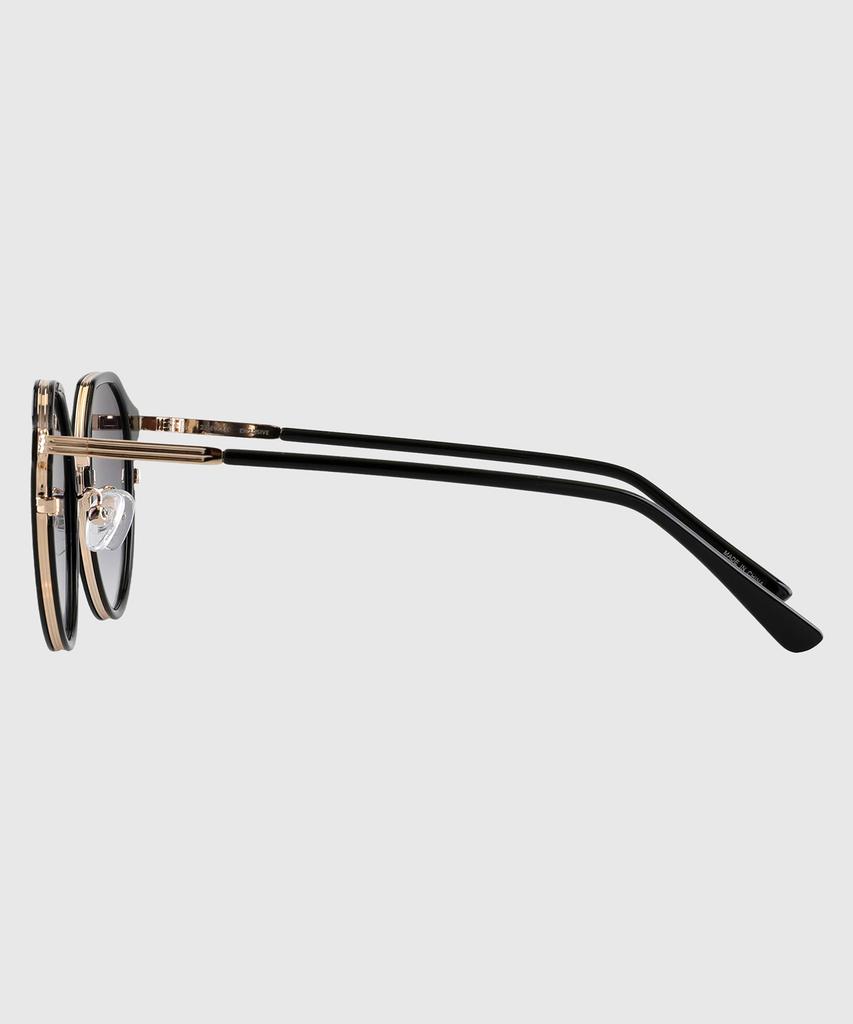 Tuditeo Lun Round Combination Nylon Lens Uv Protection Sunglasses C1 Gold Black