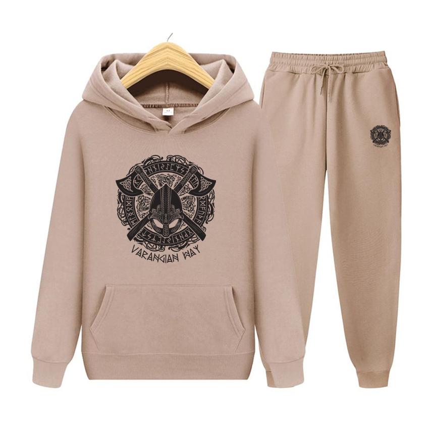 Women Long Sleeve Hoodie Set Viking Pullovers Personality Printing  Hoody Loose Retro  Hoodies Set