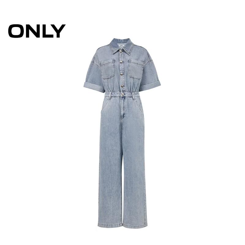ONLY Women's Retro Workwear Denim Jumpsuit