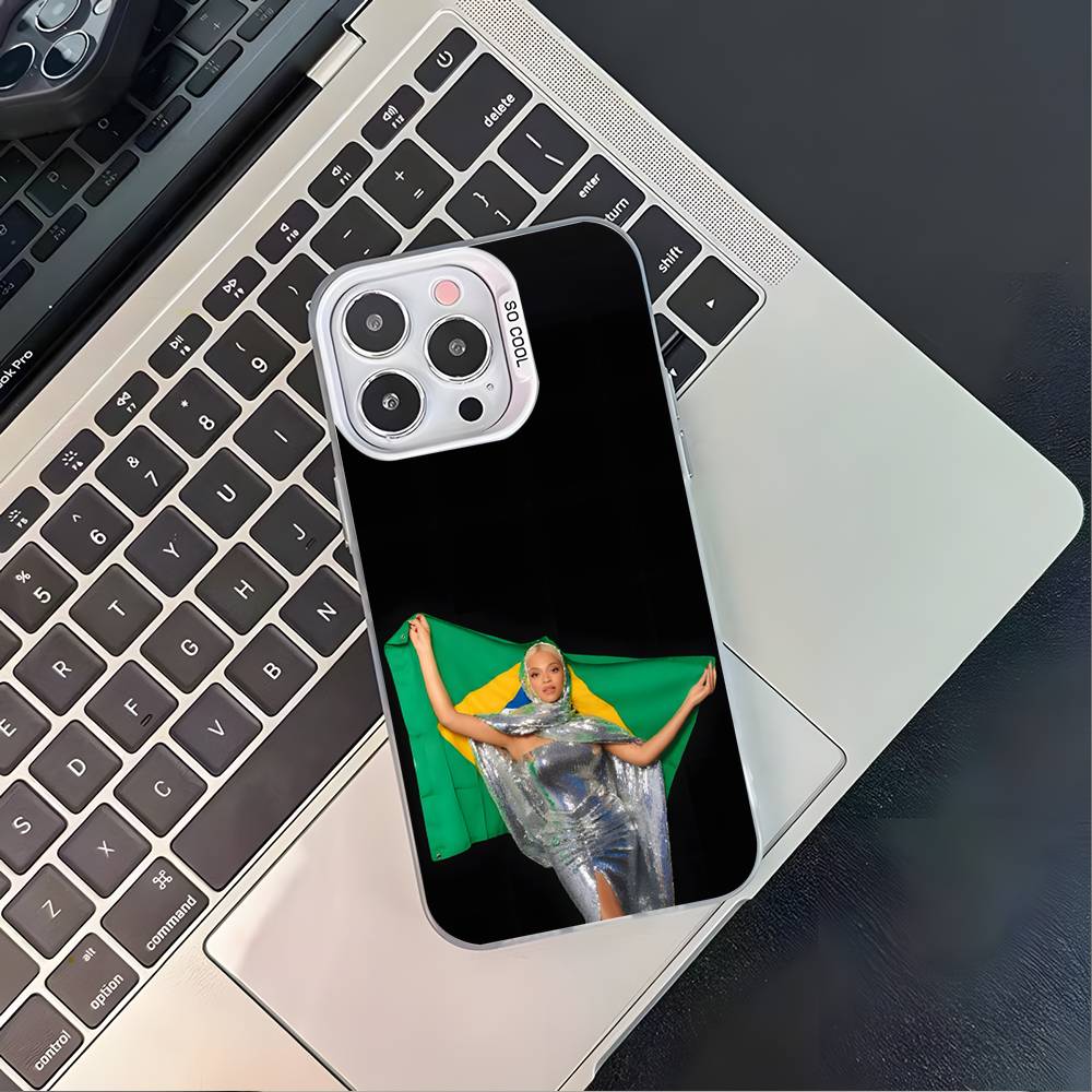 Singer B-Beyonce Phone Case For iPhone 17,16,15,14,13,12,11,Pro,XS,Max,Plus,Mini,SE4,E White Matte Shockproof Cover