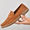 Fashion Genuine Leather Men's Loafers Handmade Men Slip on Shoes Walking Moccasins Casual Male Work Flats Breathable Male Business Shoes