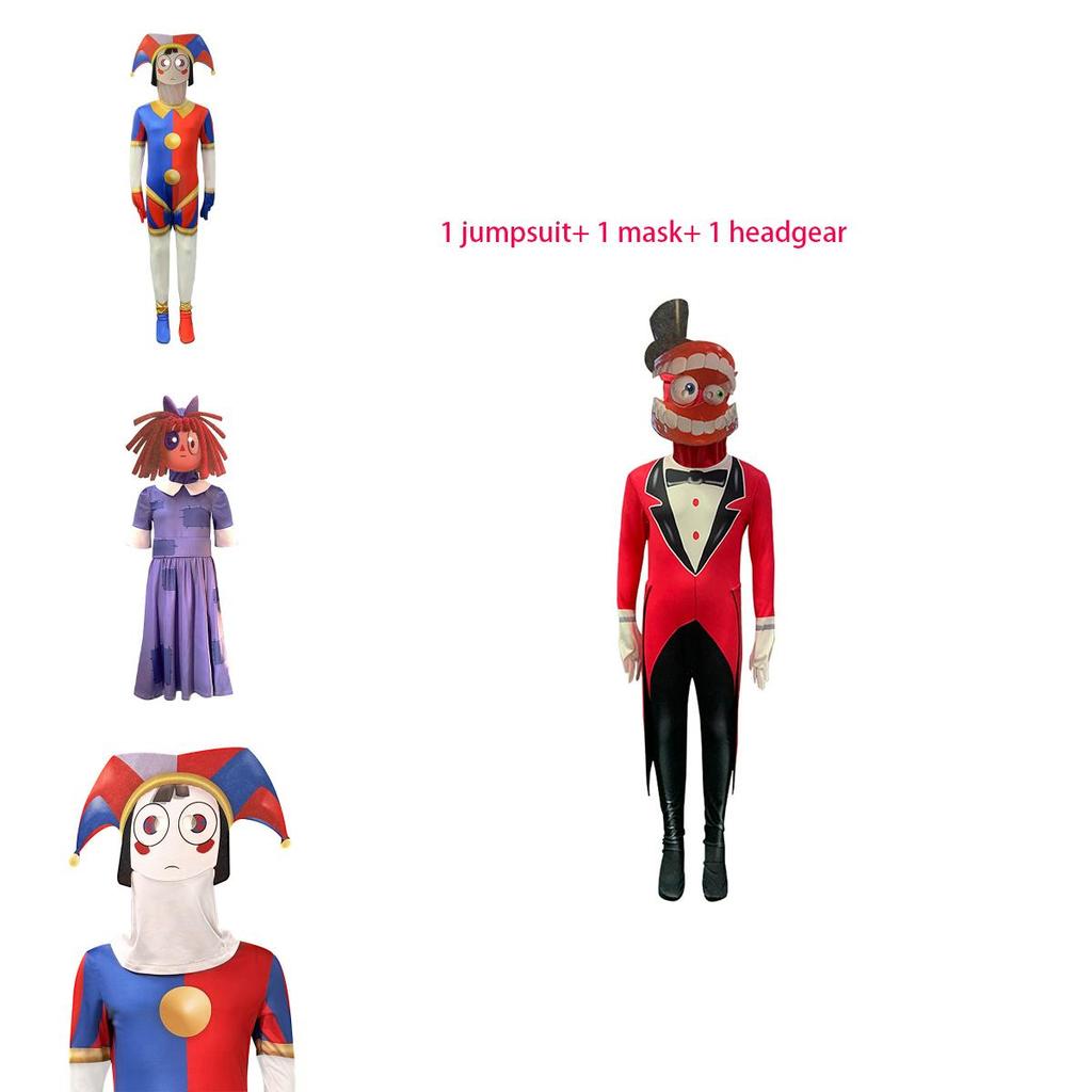 Trendy And Unique Digital Circus Cosplay Bodysuit Polyester Fabric Gender-neutral