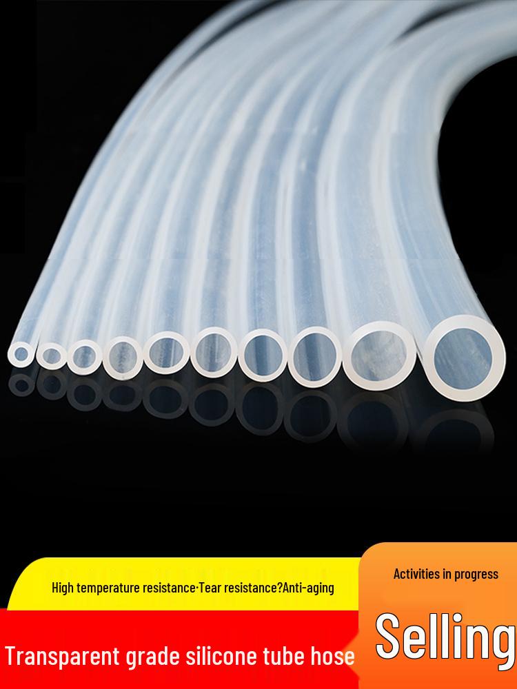 Elastic Tear-Resistant Transparent Silicone Water Hose - Odorless & High-Temperature Resistant for Household Water Dispensers