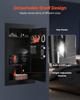 Wall Safe, 3-Tier Hidden Wall Mounted Safe with Password & Key, Q235 Cold-Rolled Steel In-Wall Box with LED Lighting, 2 Adjustable Shelves & 5 Key