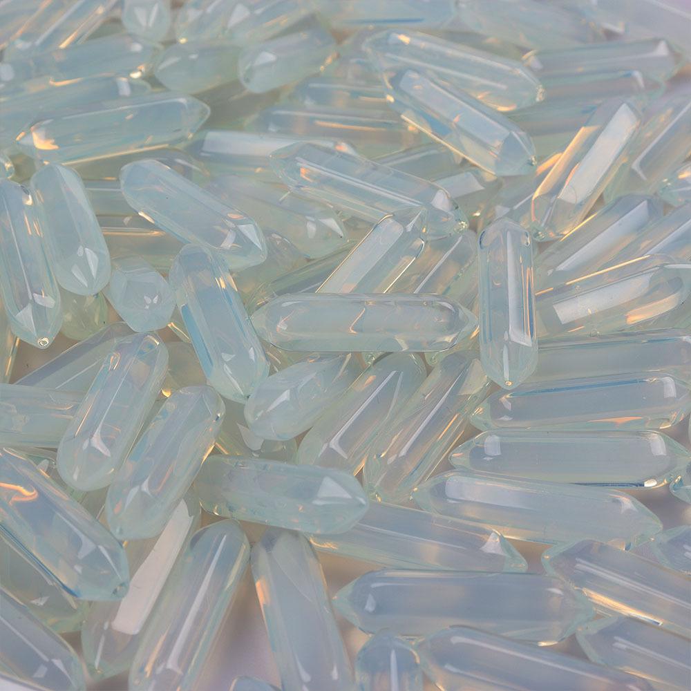 Sechseckiger Kugelkristall-Anhängerstein für DIY-Schmuck