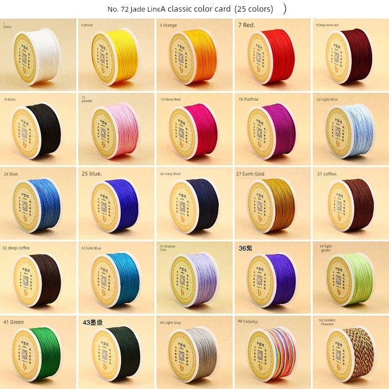 

Taiwan 0.8mm 72 Red Hand Strap Pendant Jade Thread 25 Classic Colors