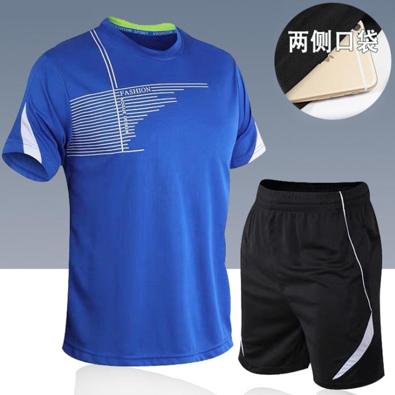 

5XL Running T Shirt Sport GYM Tshirt Short Sleeve Football Basketball Tennis Shirt Quick Dry Fitness Sports Set Suits Sportswear S