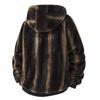 Autumn and winter stand-up collar fleece casual jacket fleece hooded leopard print cardigan fashion loose plush jacket