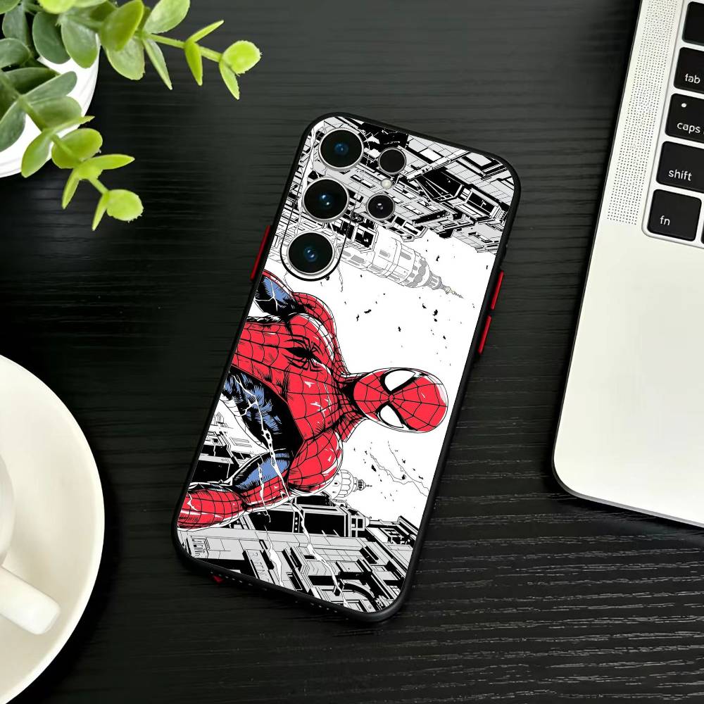 Custodia Cool per Telefono L-Spider-J-Mans Per Samsung S26,S25,S24,S23,S22,S30,S21,Ultra,Plus,FE 5G Cover Morbida Nera