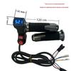 Blue Display Electric Vehicle Throttle Grip with Rice Grain Switch & 3-Speed Voltage Control