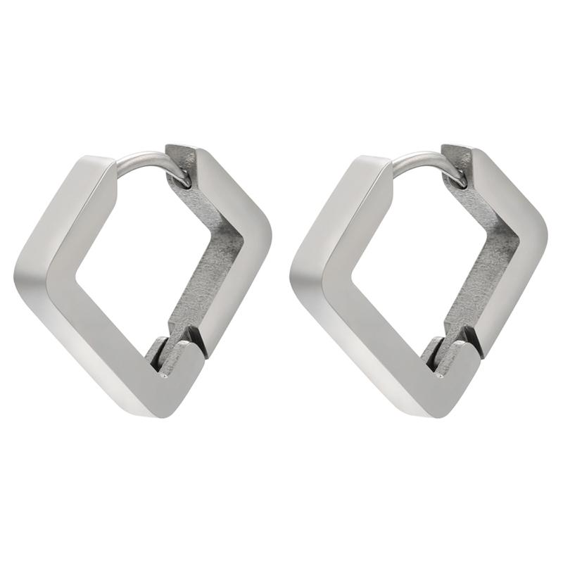 Stainless Steel Earrings Geometric Shapes Triangle/Heart/Rectangle Fade-Resistant Hypoallergenic Nickel-Free Jewelry Earrings