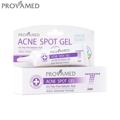 Gel antiacne, zona T, acido salicilico poliporoso al 4%, formula avanzata attiva, 10 g.