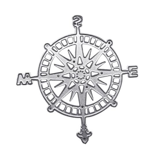 

Компас металлический трафарет DIY скрапбук тиснение бумажные карты декор трафарет плесень серебряный