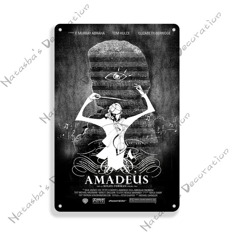 Movie Amadeus Vintage Poster Decorative Metal Sign Decorative Plate Bar Club Cafe Metal Plaque Cafe Wall Decor Industrial Decor