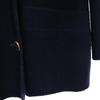 Burberrys wool Lapel switch double Jacket 11AR Navy system Old Women Used