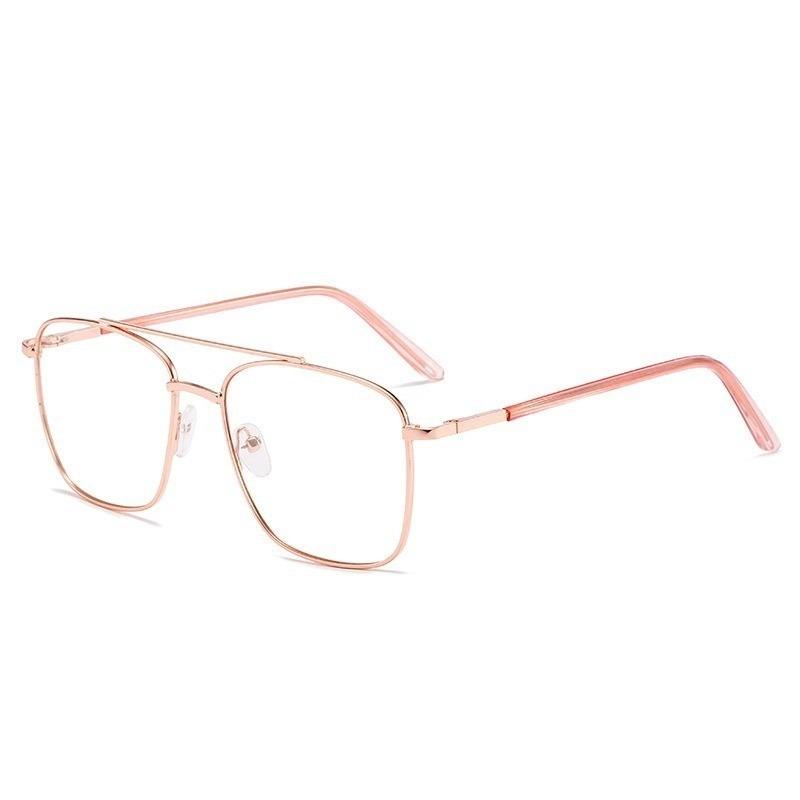 Pochromic Anti Radiation Farsight Eyeglasses Fashion Square Metal Glasses Woman Men