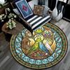Rabbit Carrot Treasure Hunt Round Area Rug Under Office Chairs Bedroom Living Room Home Decor