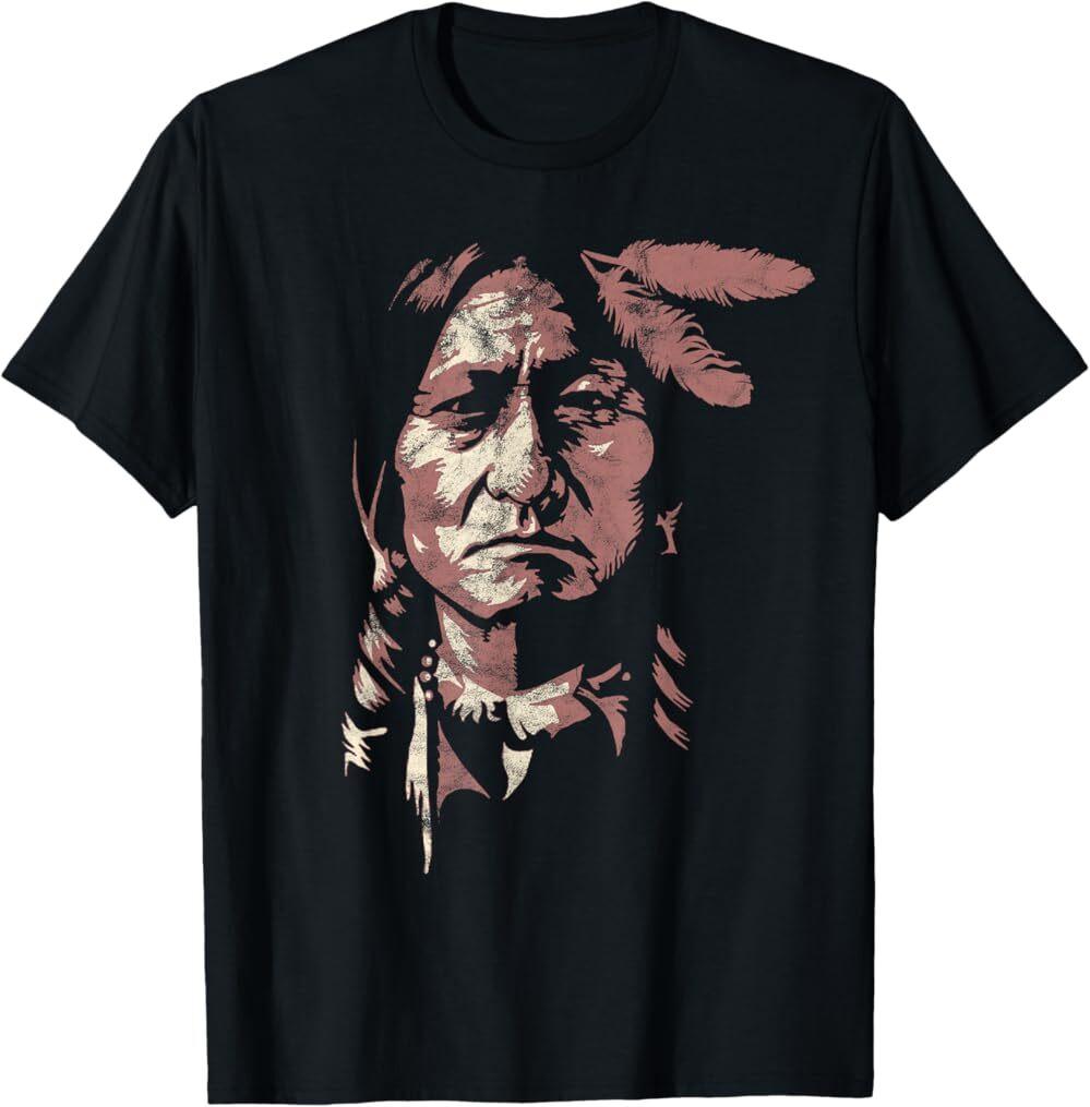 Sitting bull native american chief indian warrior Unisex T-Shirt S