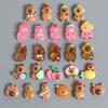 20 Mixed Capybara & 1 Suitcase,Colorful Fun Glow-in--Dark Cute Cartoon Capybara Ornaments, Fantasy Cartoon Animal Pendants Crafts