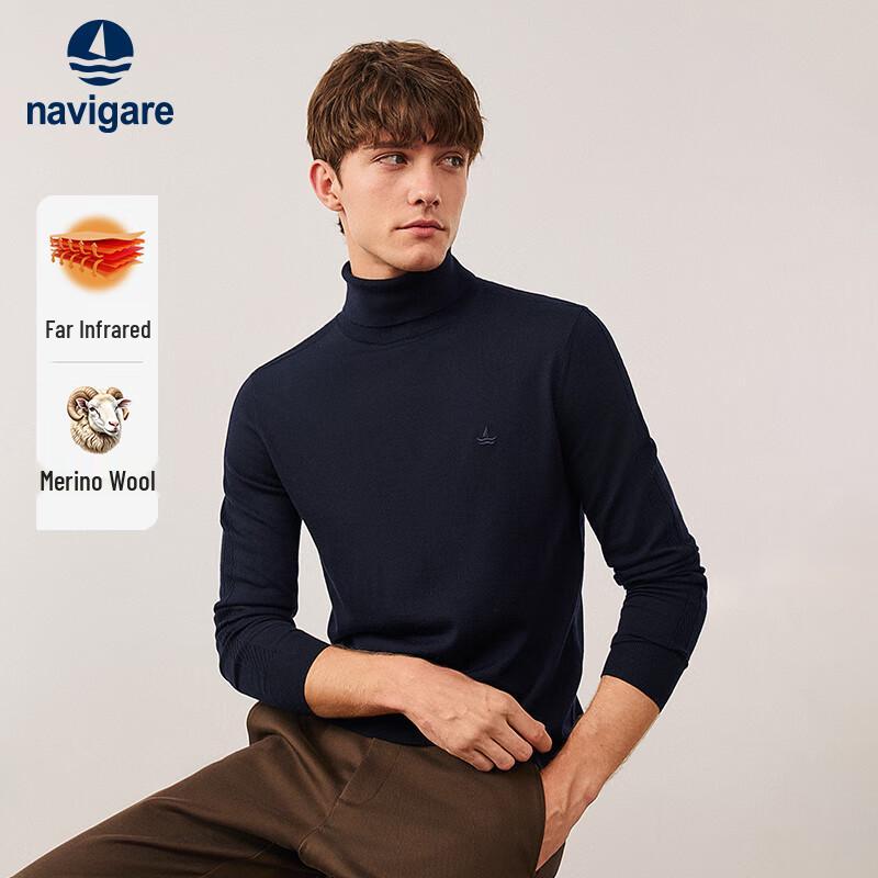 

Navigare Men s Machine Washable High-Neck Wool Pullover L/50