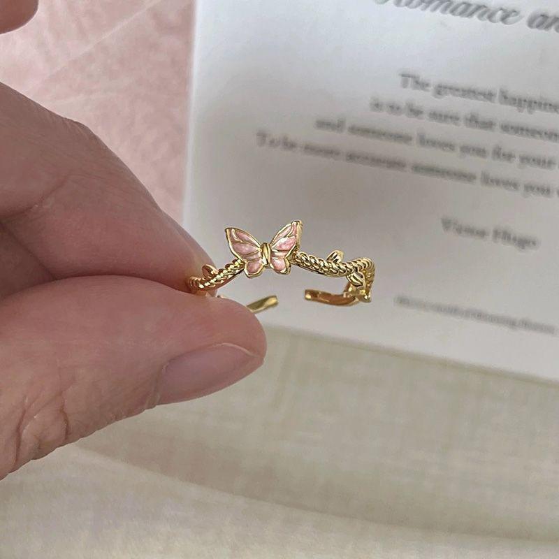 Elegant 2026 Light Luxury Gourd Design Student Party Ring Adjustable