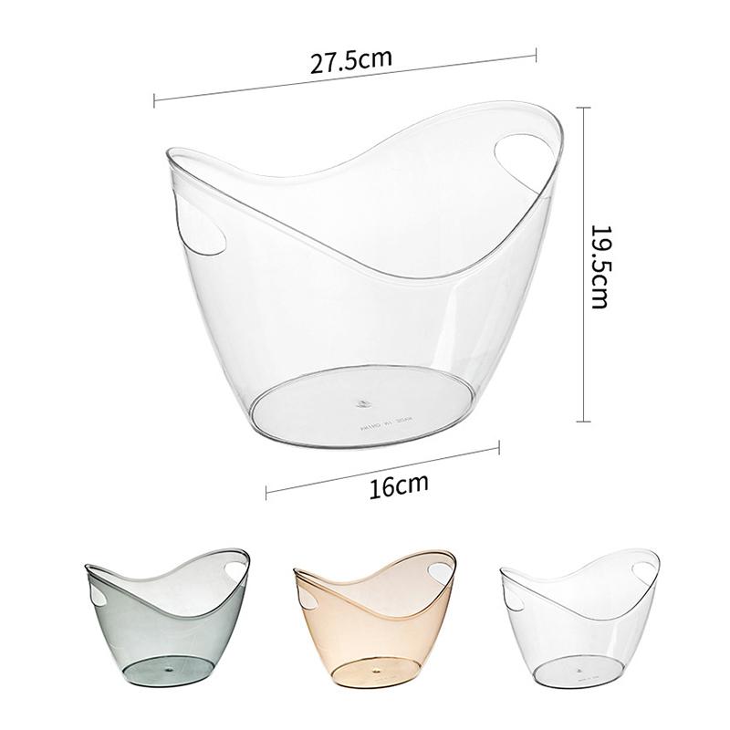 4L/8L Plastic Ice Bucket For Drinks And Parties Perfect For Wine Champagne Mimosa Cocktail Bar Outdoor Picnic Fruit Storage Bask